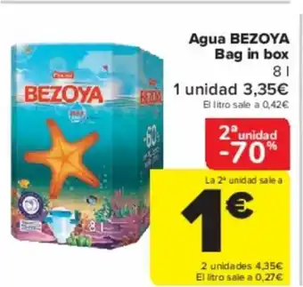 Carrefour Agua BEZOYA Bag in box oferta