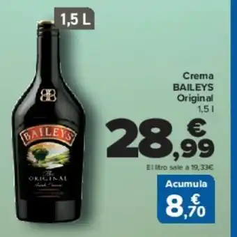 Carrefour Crema BAILEYS Original 1,5L oferta