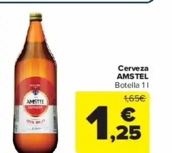 Carrefour Cerveza AMSTEL Botella 1L oferta