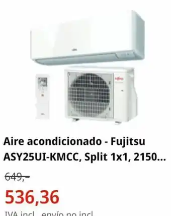 MediaMarkt Aire acondicionado - Fujitsu ASY25UI-KMCC, Split 1x1, 2150... oferta