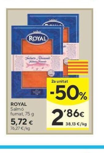 Caprabo ROYAL Salmó fumat, 75 g oferta