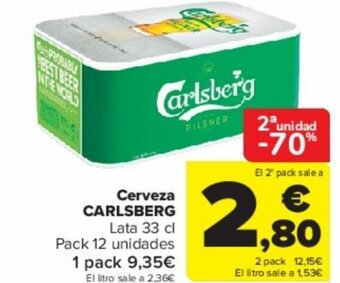 Carrefour Cerveza CARLSBERG oferta