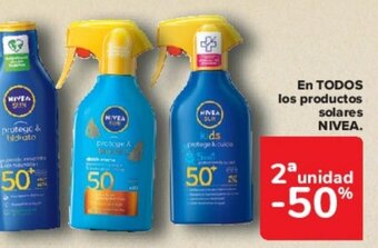 Carrefour EN TODOS los productos solares NIVEA. oferta