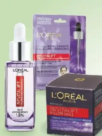 Carrefour EN TODOS los productos para el cuidado facial L'ORÉAL Revitalift Filler. oferta