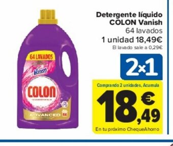 Carrefour Detergente líquido COLON Vanish oferta