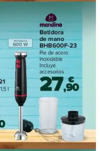 Carrefour Batidora de vaso MBL600M1-21 Jarra de cristal: 1,51 5 velocidades oferta