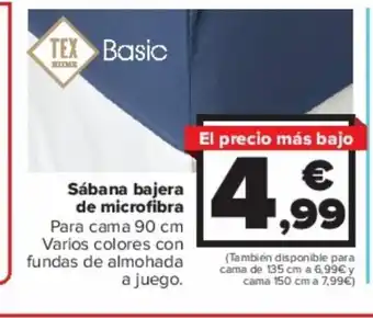 Carrefour Sábana bajera de microfibra oferta