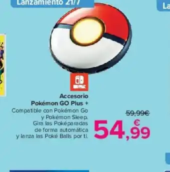 Carrefour Accesorio Pokémon GO Plus + Compatible con Pokémon Go y Pokémon Sleep. oferta