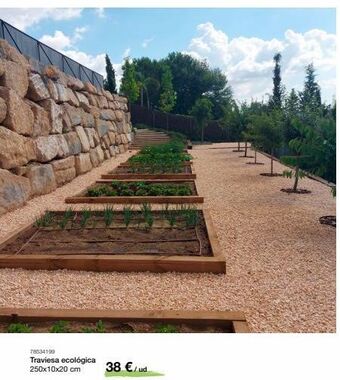Distriplac 78534199 traviesa ecológica 250x10x20 cm 38 € / ud oferta