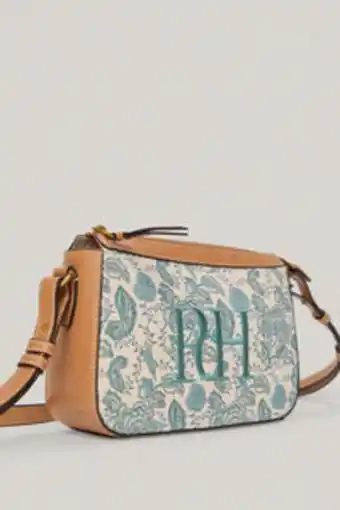 Cortefiel Bolso bandolera de canvas estampado marino y piel oferta