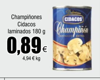 FROIZ Champiñones Cidacos laminados 180 g oferta