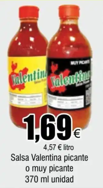 FROIZ Salsa Valentina picante o muy picante 370 ml unidad oferta