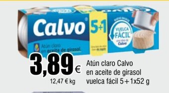 FROIZ Atún claro Calvo en aceite de girasol vuelca fácil 5+1x52 g oferta