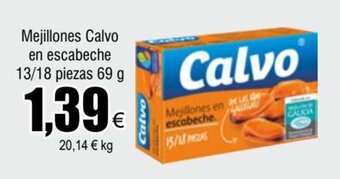 FROIZ Mejillones Calvo en escabeche 13/18 piezas 69 g oferta