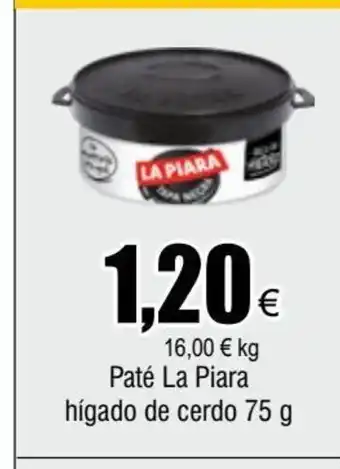 FROIZ Paté La Piara hígado de cerdo 75 g oferta