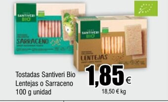 FROIZ Tostadas Santiveri Bio Lentejas o Sarraceno 100 g unidad oferta