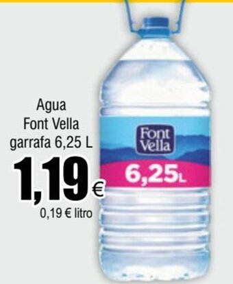FROIZ Agua Font Vella garrafa 6,25 L oferta