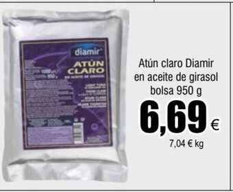 FROIZ Atún claro Diamir en aceite de girasol bolsa 950 g oferta