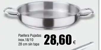 FROIZ Paellera Pujadas inox.18/10 28 cm sin tapa oferta