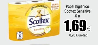 FROIZ Papel higiénico Scottex Sensitive 6 u oferta
