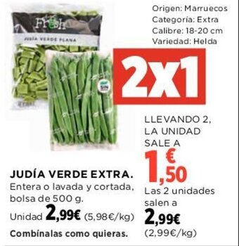 Hipercor JUDÍA VERDE EXTRA. oferta
