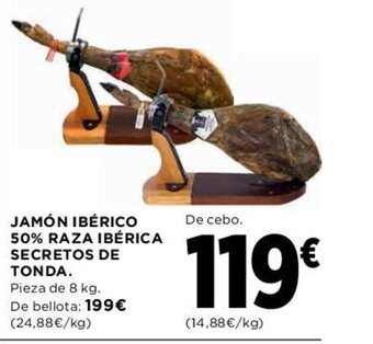 JAMÓN IBÉRICO 50% RAZA IBÉRICA SECRETOS DE TONDA.