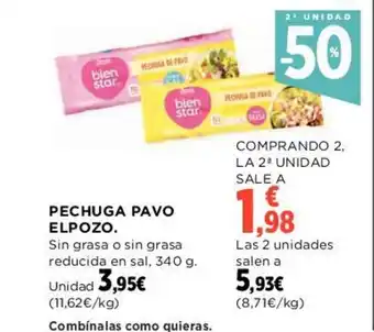 Hipercor PECHUGA PAVO ELPOZO. oferta
