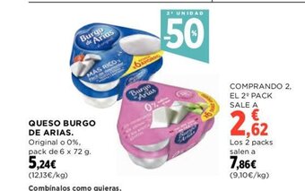 Hipercor QUESO BURGO DE ARIAS. oferta