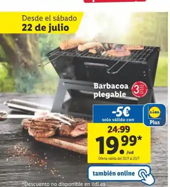 Lidl Barbacoa plegable oferta