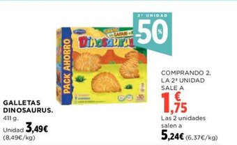 Hipercor GALLETAS DINOSAURUS. oferta