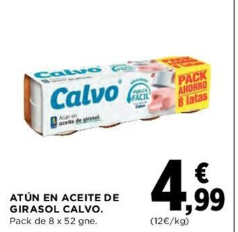 Hipercor ATÚN EN ACEITE DE GIRASOL CALVO oferta