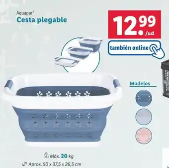 Lidl Aquapur Cesta plegable oferta