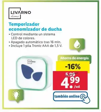 Lidl Temporizador economizador de ducha oferta
