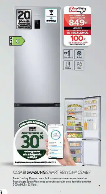 Tien 21 COMBI SAMSUNG SMART RB38C674CSA/EF oferta
