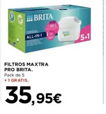Hipercor FILTROS MAXTRA PRO BRITA oferta