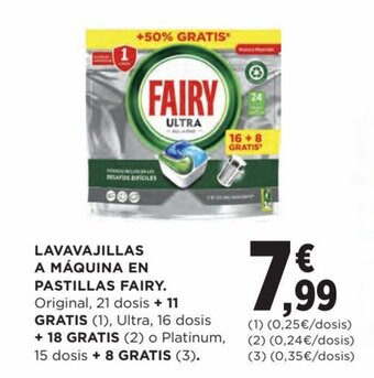 Hipercor LAVAVAJILLAS A MÁQUINA EN PASTILLAS FAIRY oferta