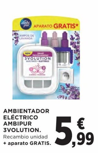 Hipercor AMBIENTADOR ELÉCTRICO AMBIPUR 3VOLUTION. oferta