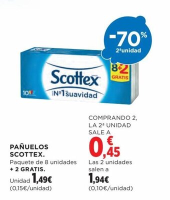 Hipercor PAÑUELOS SCOTTEX. oferta