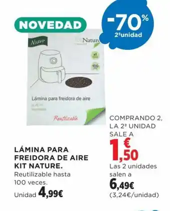 Hipercor LÁMINA PARA FREIDORA DE AIRE KIT NATURE. oferta