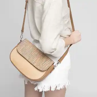 Bolso bandolera pequeño de rafia