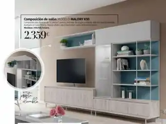 MyMobel Composición de salón modelo malory k10. compuesto por modulo de ti vitina 1 puerta, estantes de coger y hodinatto con puerta oferta