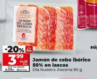 Dia Jamón de cebo ibérico 50% en lascas oferta