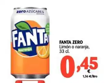 Alimerka Fanta Zero Limón o naranja, 33cl oferta