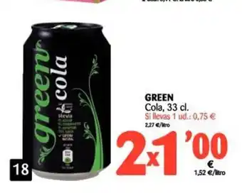 Alimerka Green Cola, 33cl oferta