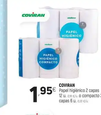 Coviran Coviran Papel Higiénico 2 Capas O Compacto 6u oferta