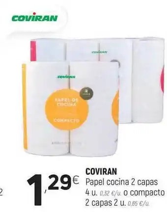 Coviran Coviran Papel Cocina 2 Capas O Compacto 2 Capas 2 U. oferta