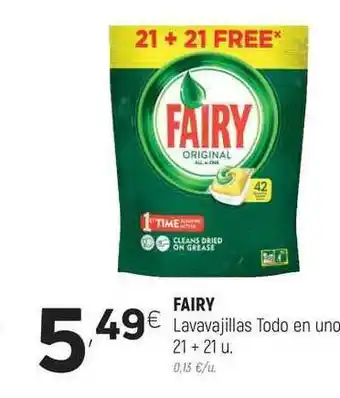 Coviran Fairy Lavavajillas Todo En Uno 21+21u oferta