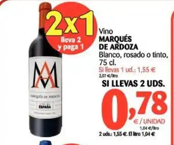 Alimerka Marqués de Ardoza Vino Blanco, rosado o tinto, 75cl oferta
