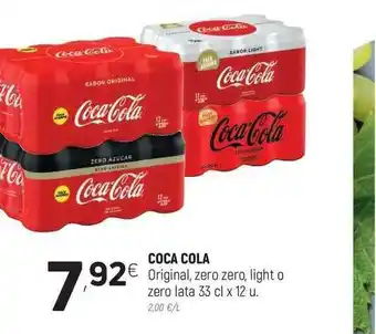 Coviran Coca Cola Original Zero Zero Light O Zero 33cl x 12u oferta
