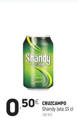 Coviran Cruzcampo Shandy 33cl oferta